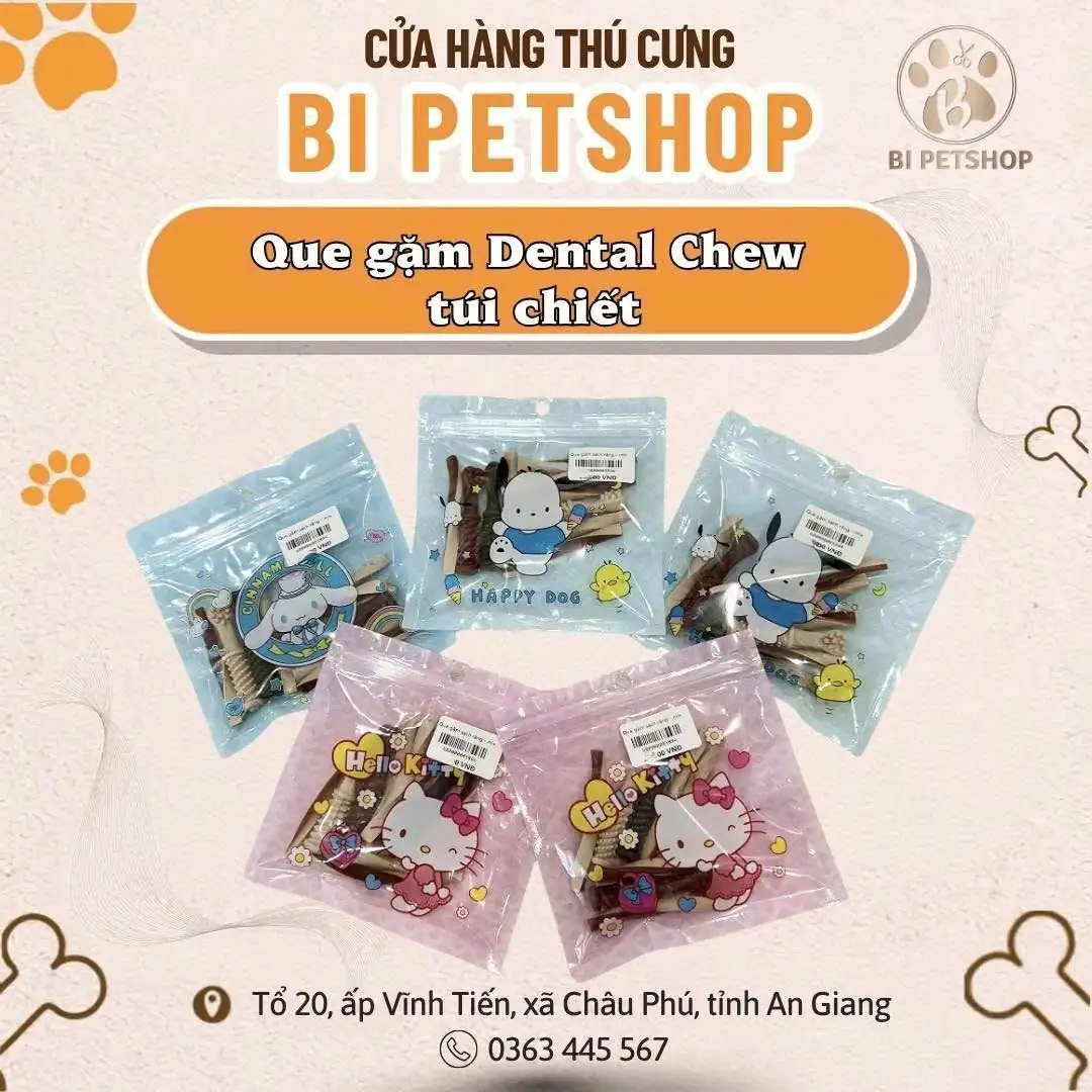 Que Gặm Dental Chew túi chiết