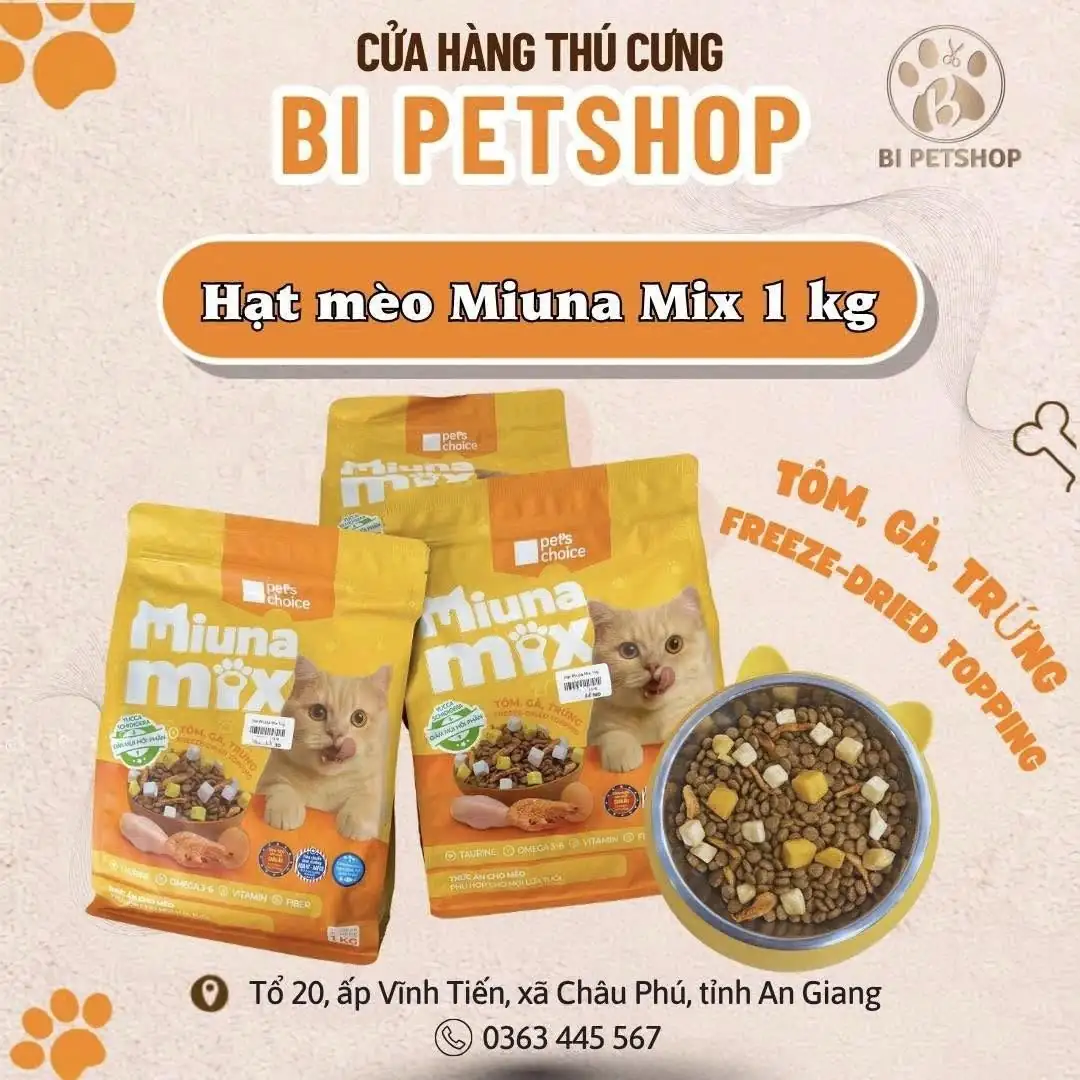 Hạt Mèo Miuna Mix 1kg
