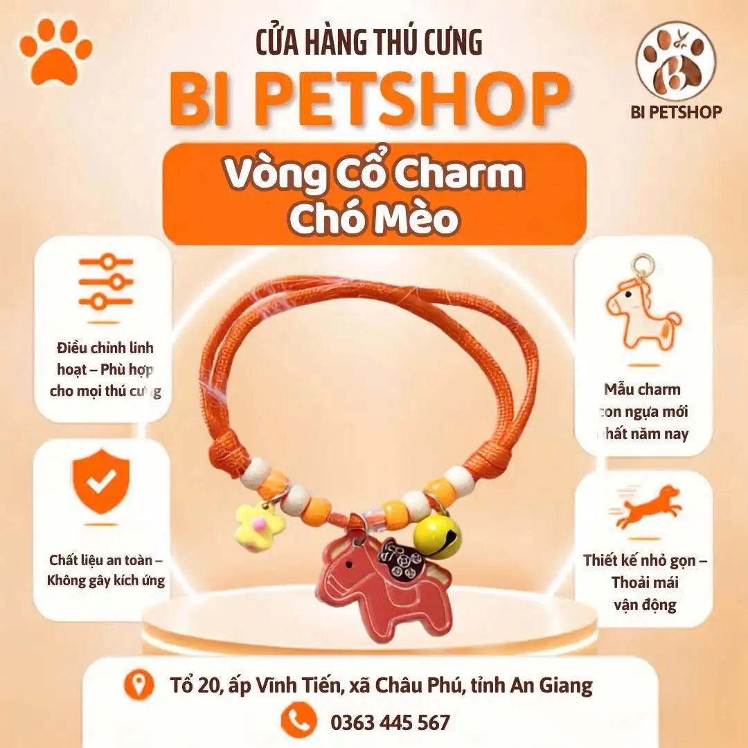 Vòng Cổ Charm Chó Mèo